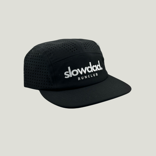 Signature 5 Panel Run Cap V2 - Black