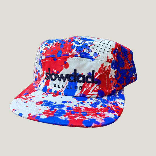 Signature 5 Panel Run Cap V2 - USA Paint Splash