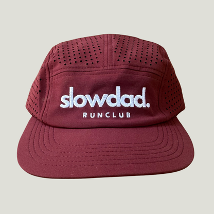 Signature 5 Panel Run Cap V2 - Maroon