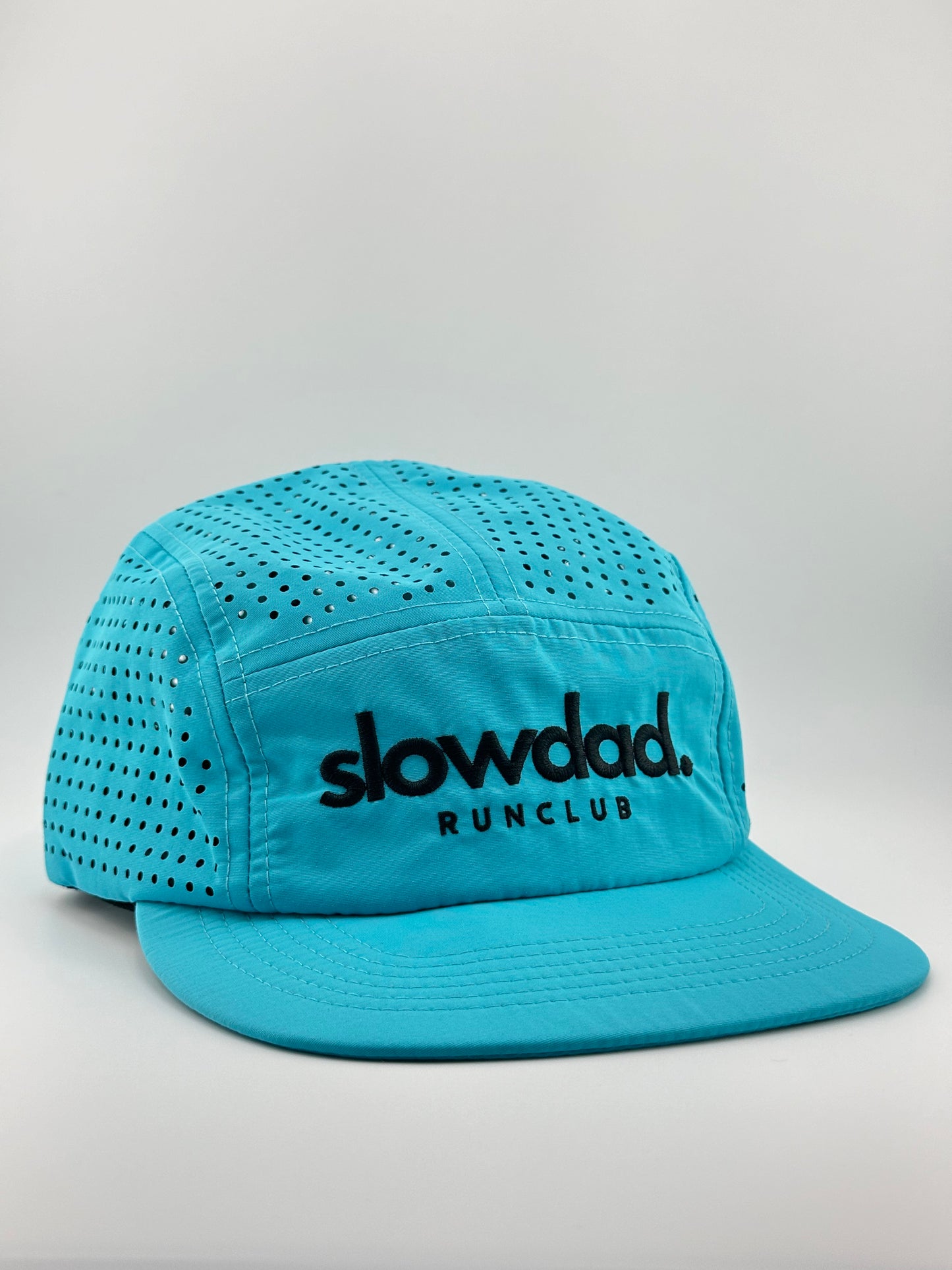 Signature 5 Panel Run Cap V2 - Smurf Blue