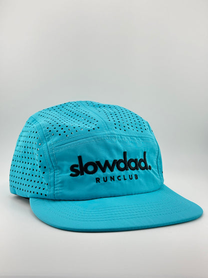 Signature 5 Panel Run Cap V2 - Smurf Blue