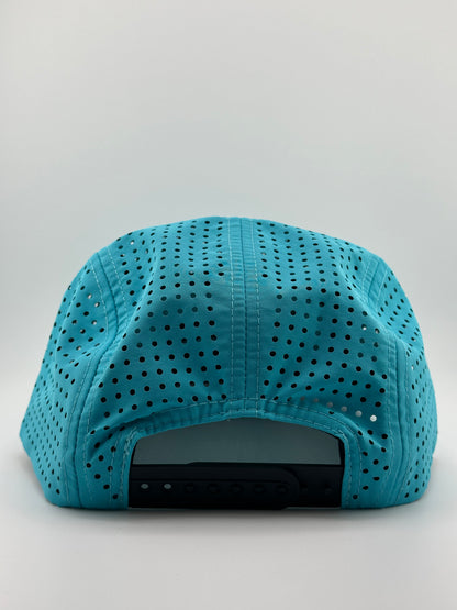 Signature 5 Panel Run Cap V2 - Smurf Blue