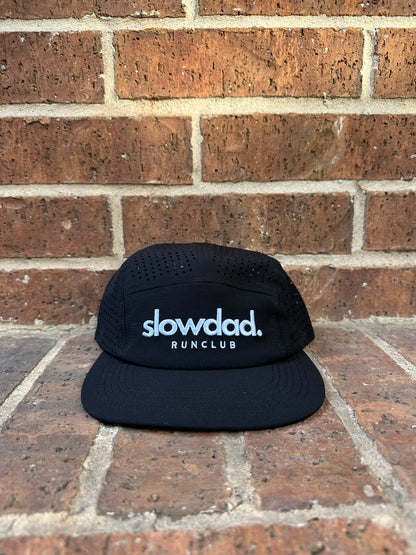 Signature 5 Panel Run Cap V2 - Black