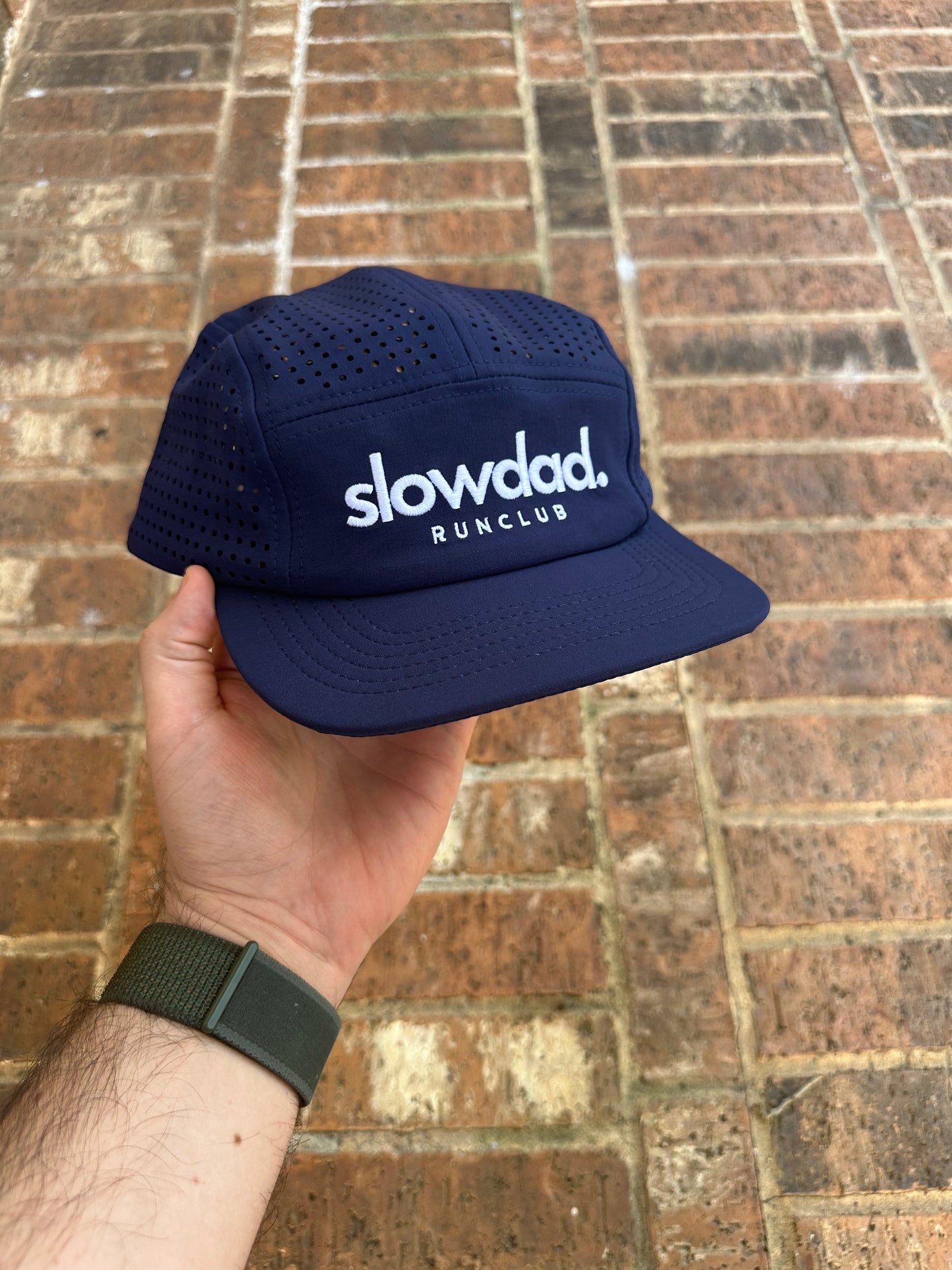 Signature 5 Panel Run Cap V2 - Navy