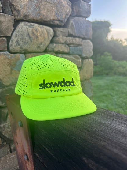 Signature 5 Panel Run Cap V2 - Highlighter Yellow