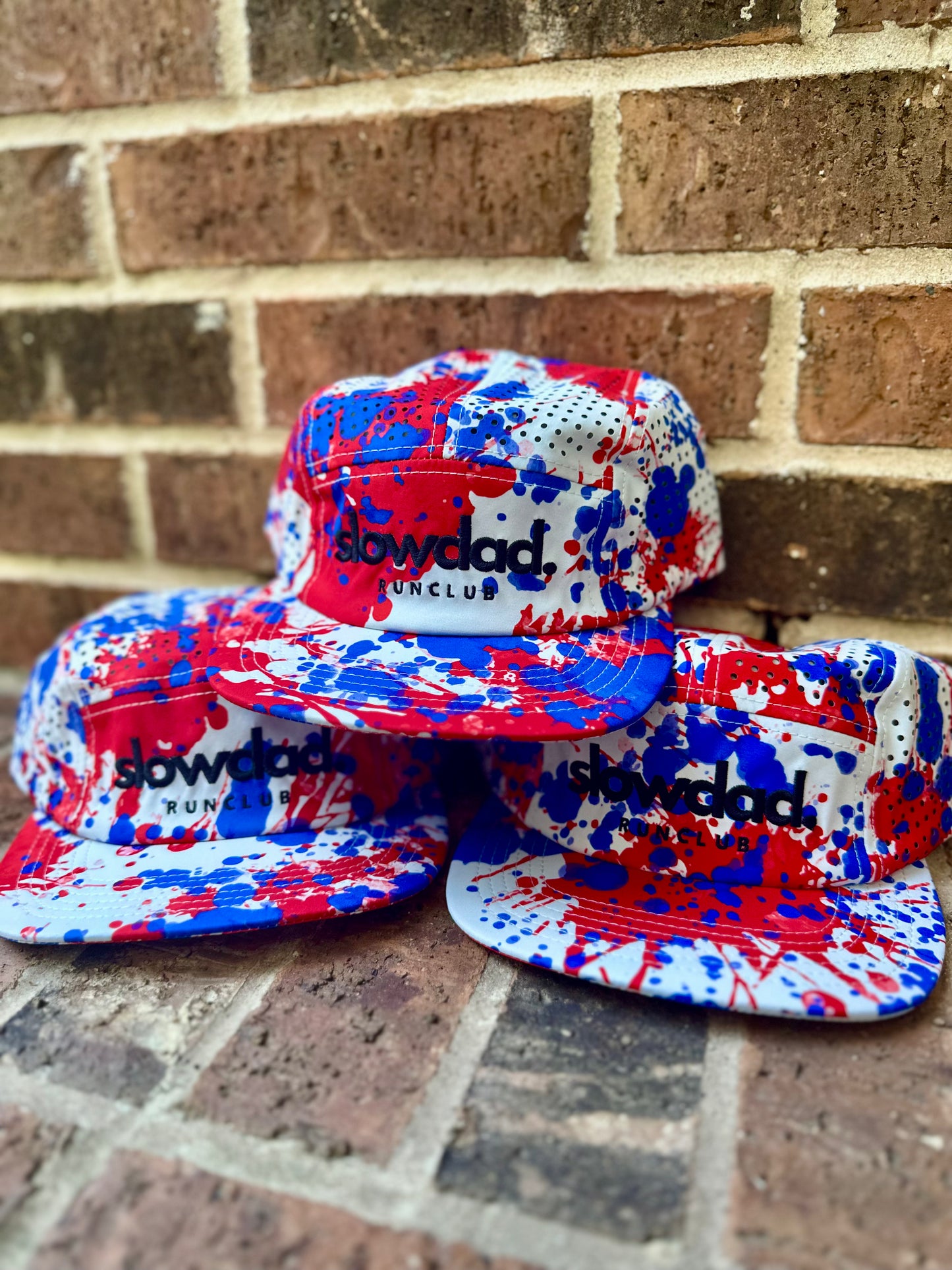 Signature 5 Panel Run Cap V2 - USA Paint Splash