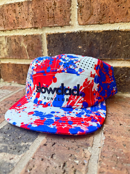Signature 5 Panel Run Cap V2 - USA Paint Splash